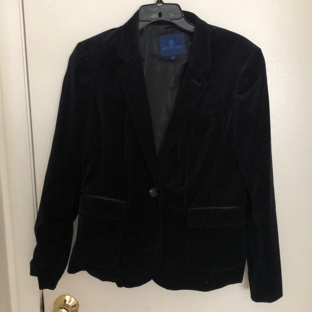 Navy velvet blazer
